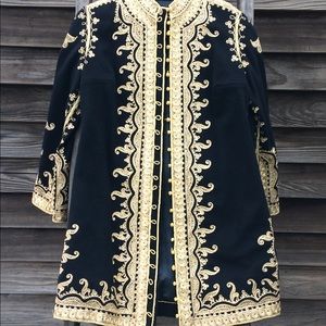 ‘Aladdin oriental mandarin ornate wool coat